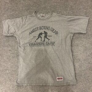 Vintage Thrashed Distressed Amber Boxing Gear Sports T Shirt Adult XL